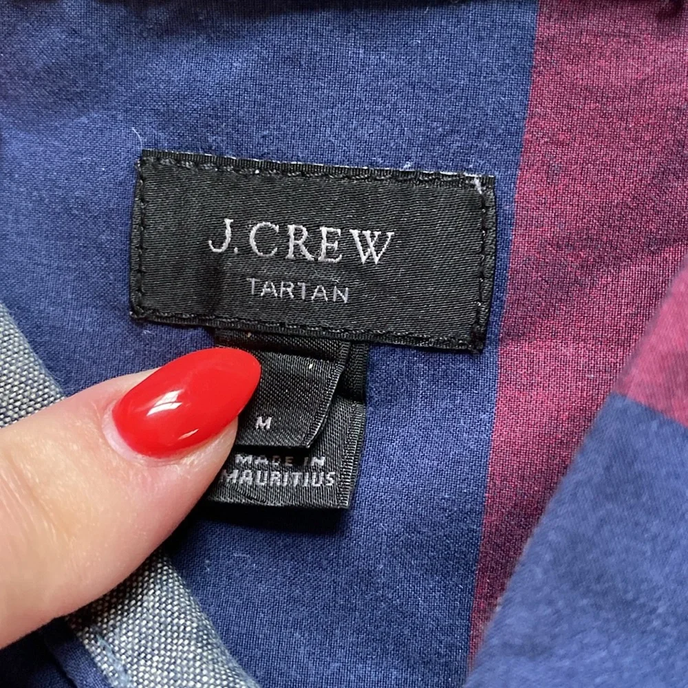 J. Crew Mens Buffalo Plaid Tartan Button Down